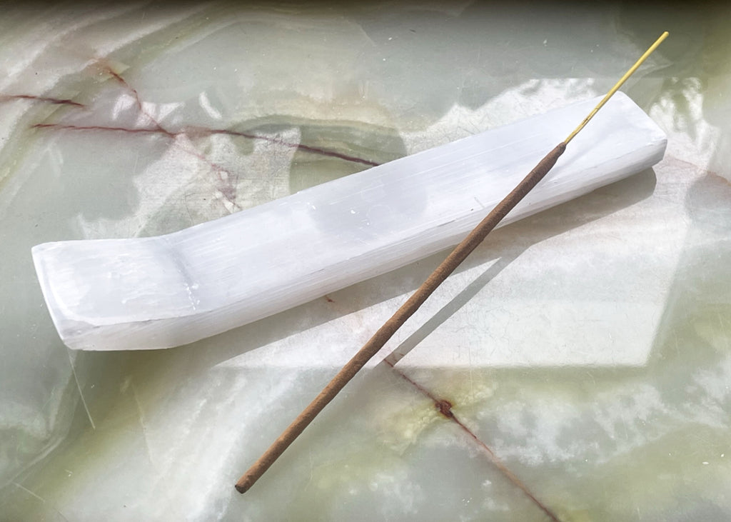 Selenite Incense Holder