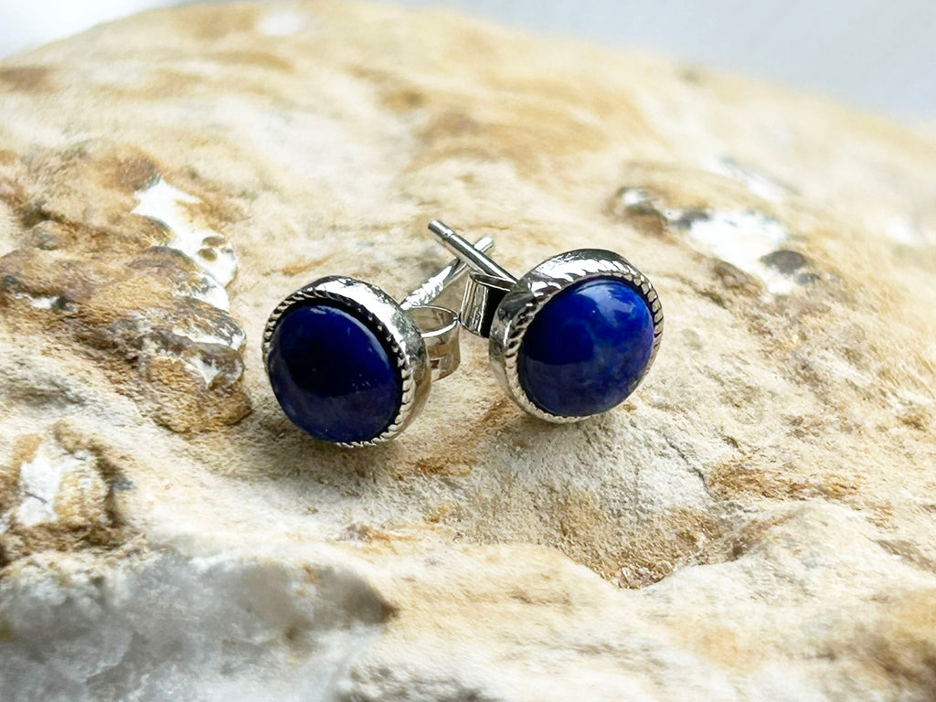 Lapis Lazuli Sterling Silver Stud Earrings