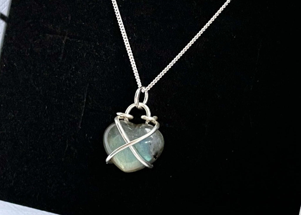 Handmade Labradorite Heart Necklace