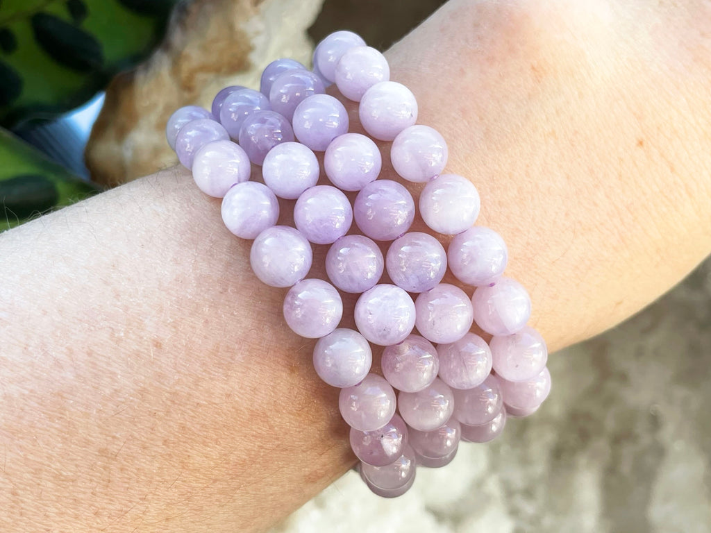 Kunzite beaded bracelet