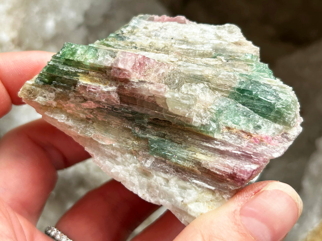 Watermelon Tourmaline in Matrix