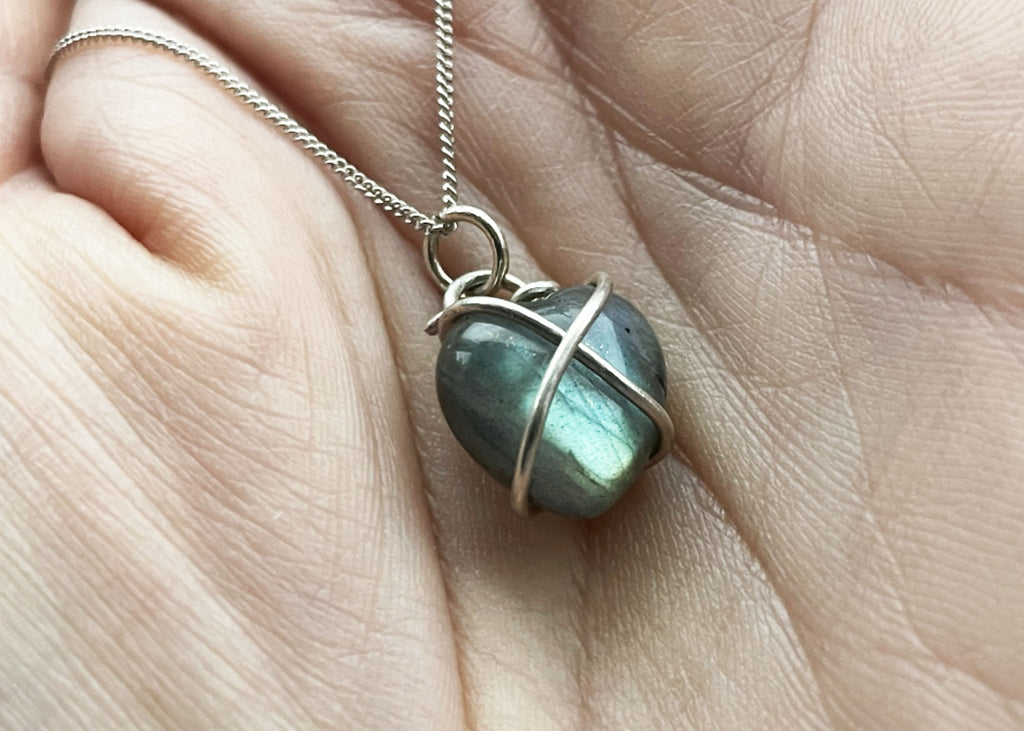 Handmade Labradorite Heart Necklace