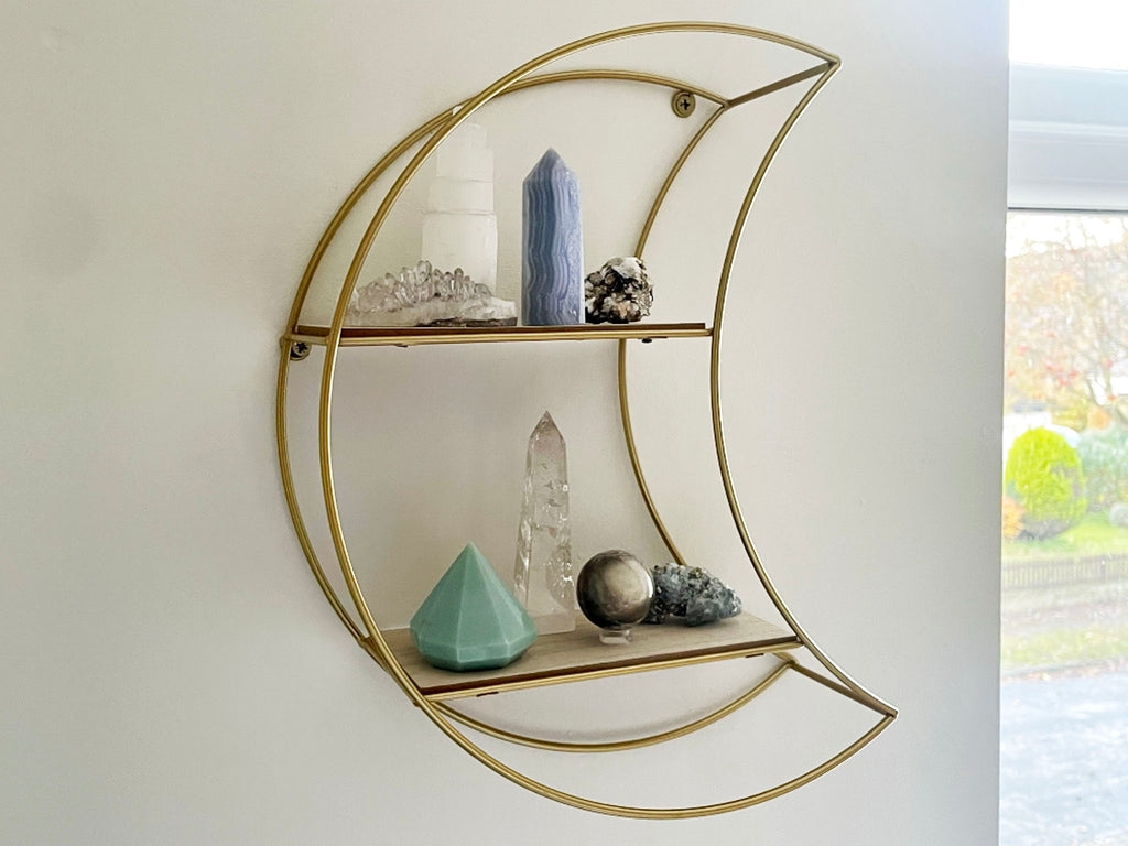 Sass And Belle Celestial Moon Gold Tone Shelf