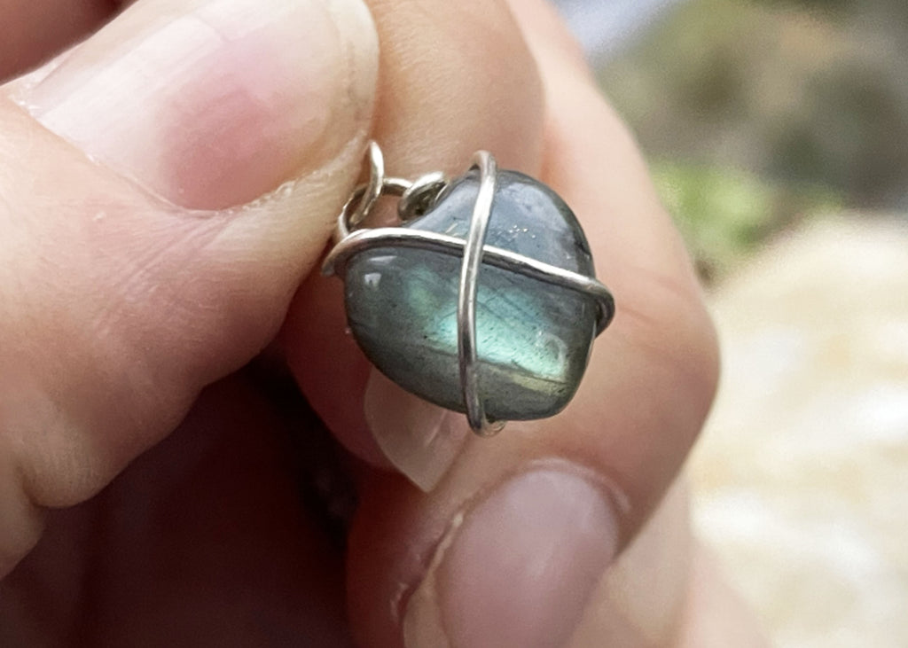 Handmade Labradorite Heart Necklace