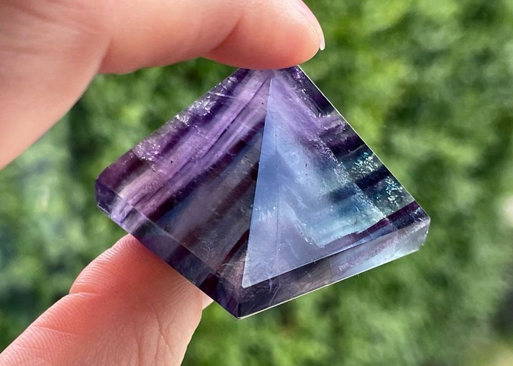 Rainbow Fluorite Pyramid