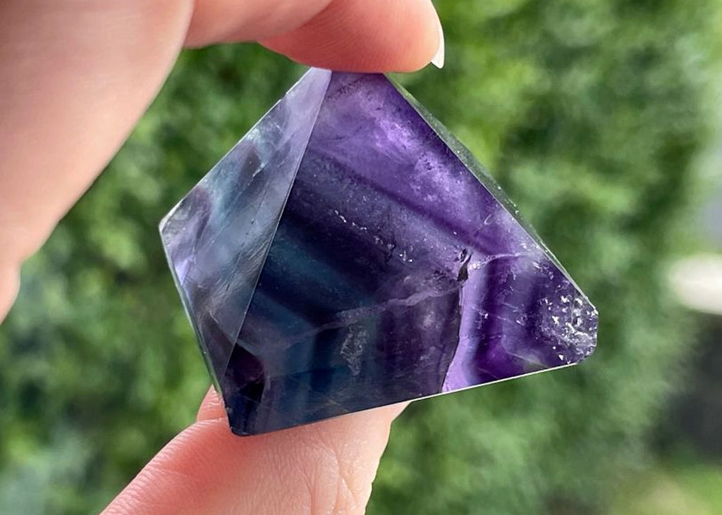 Rainbow Fluorite Pyramid