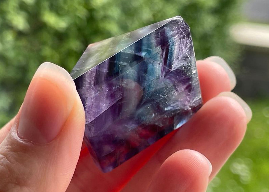 Rainbow Fluorite Pyramid