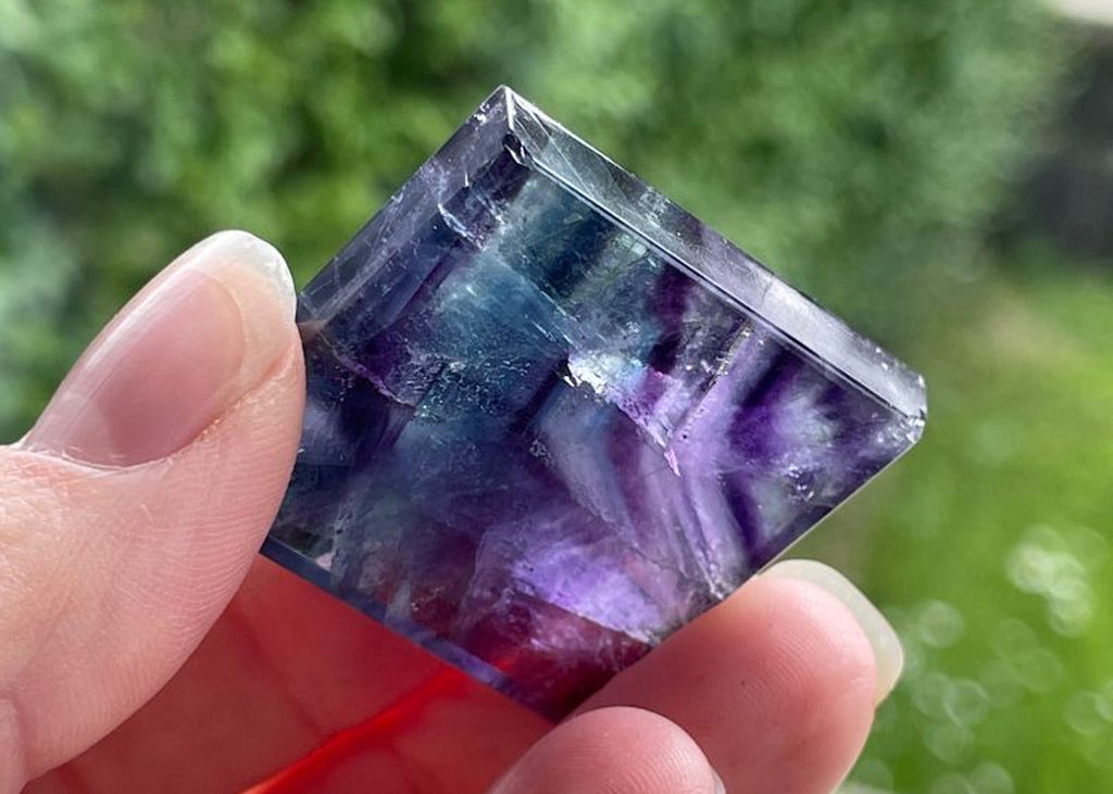 Rainbow Fluorite Pyramid