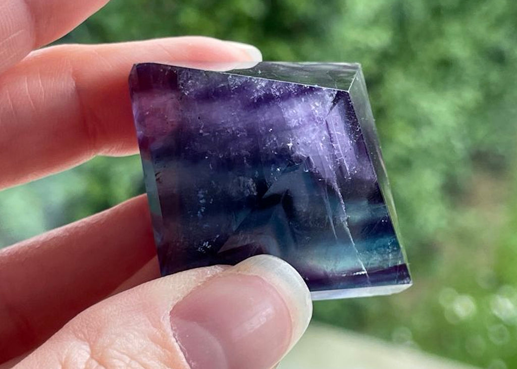 Rainbow Fluorite Pyramid