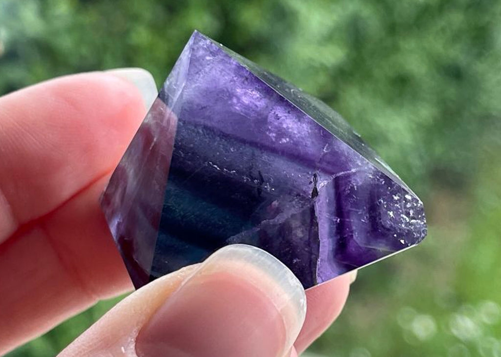 Rainbow Fluorite Pyramid