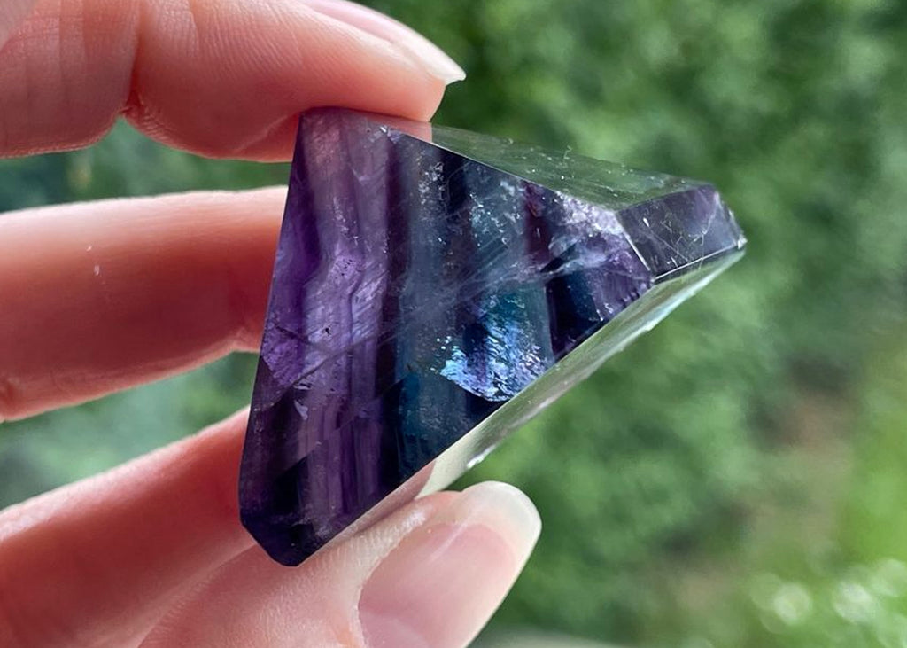 Rainbow Fluorite Pyramid