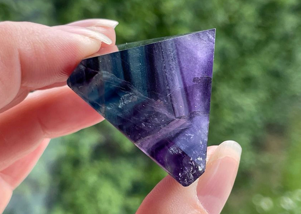 Rainbow Fluorite Pyramid