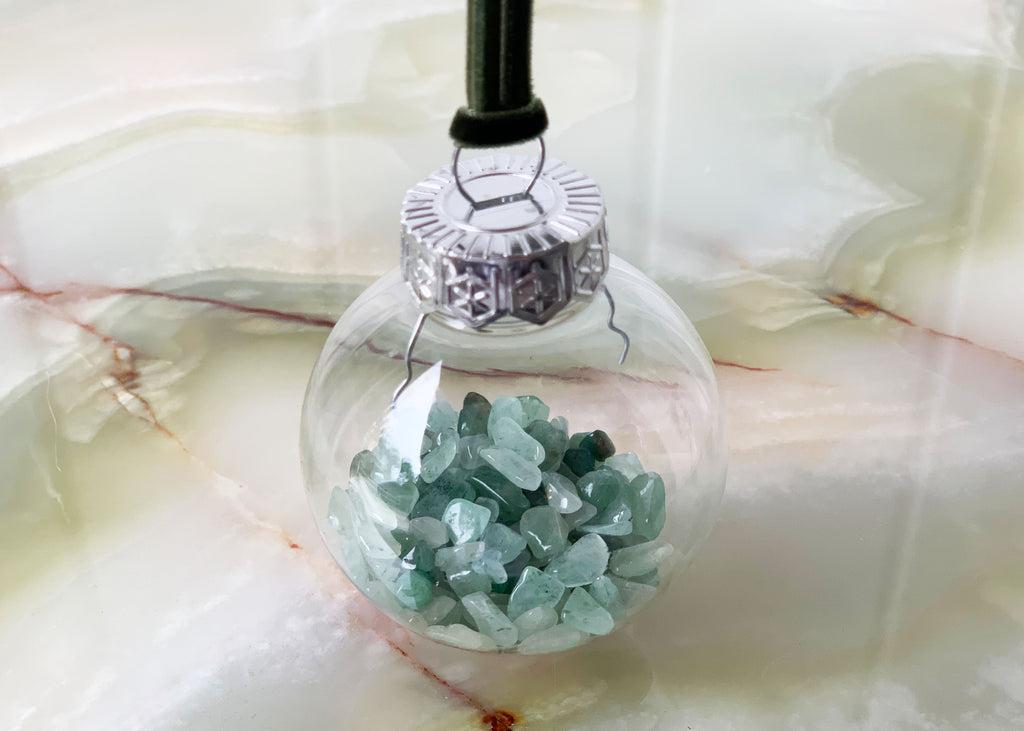 Adventurine Crystal Christmas Tree Bauble