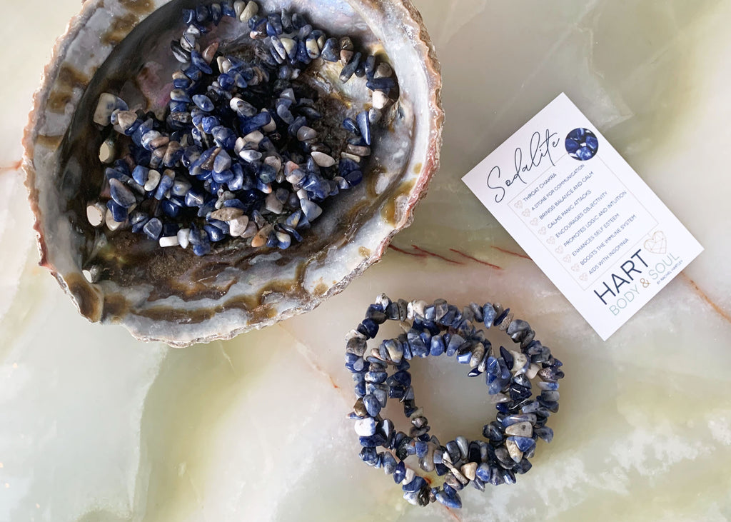 Sodalite Crystal Chip Bracelet