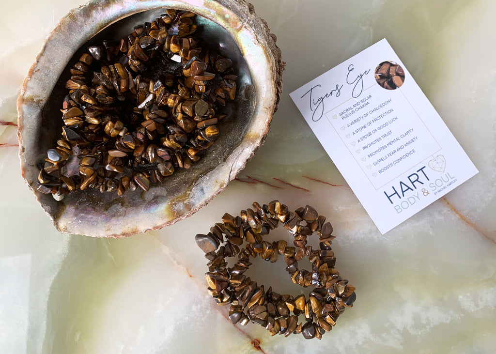 Tigers Eye Crystal Chip Bracelet