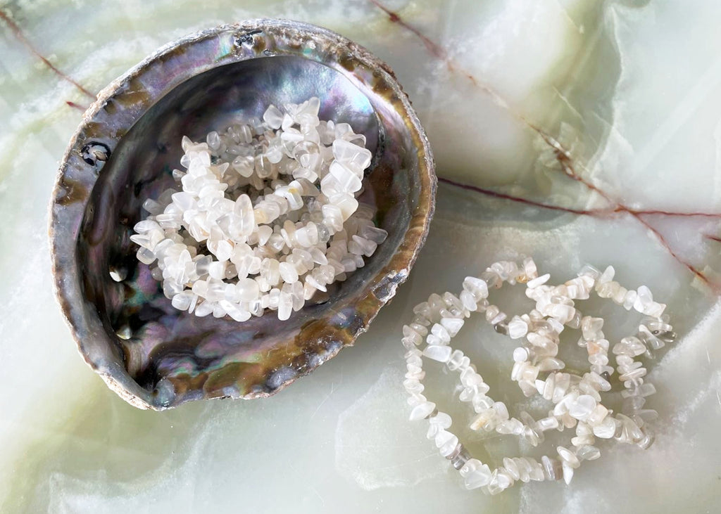 Moonstone Crystal Chip Bracelet