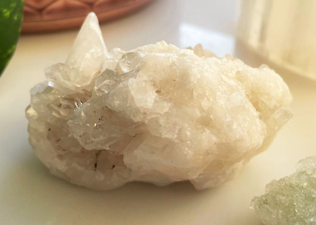 Deluxe Clear Quartz Cluster Incense Holder