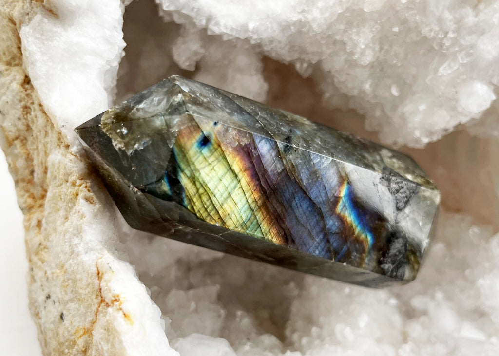 Flashy Labradorite Double Terminated Points