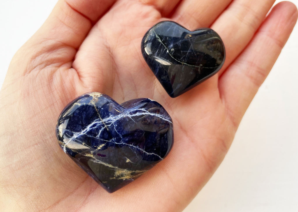 Polished Sodalite Puff Heart