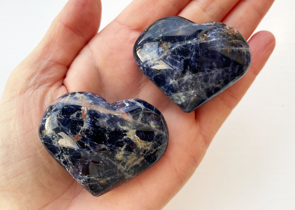 Polished Sodalite Puff Heart