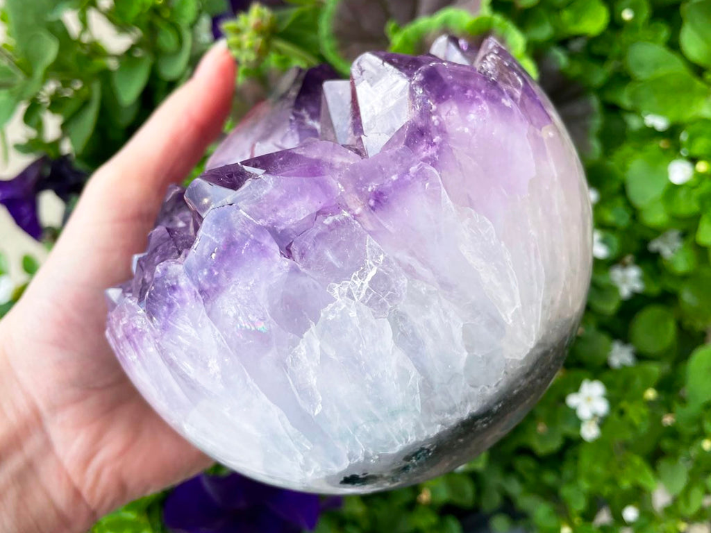 Huge Brazilian Amethyst Geode Sphere