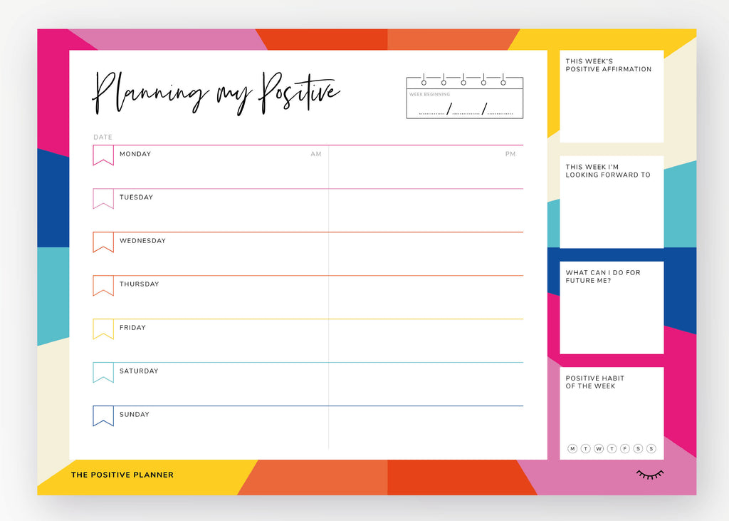 The Positive Planner Weekly Desk Pad