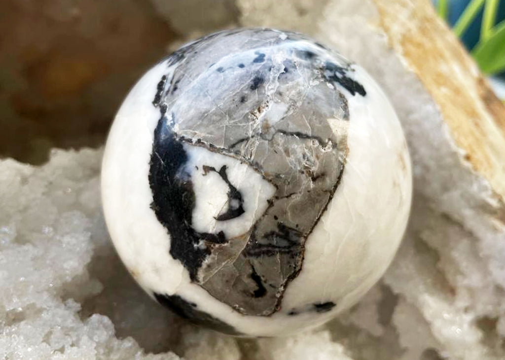 Large Polished Zebra Jasper Sphere