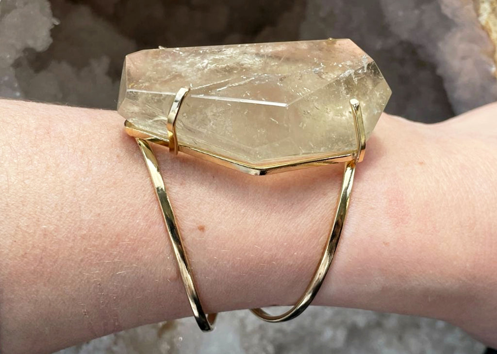 Natural Citrine Freeform Bangle