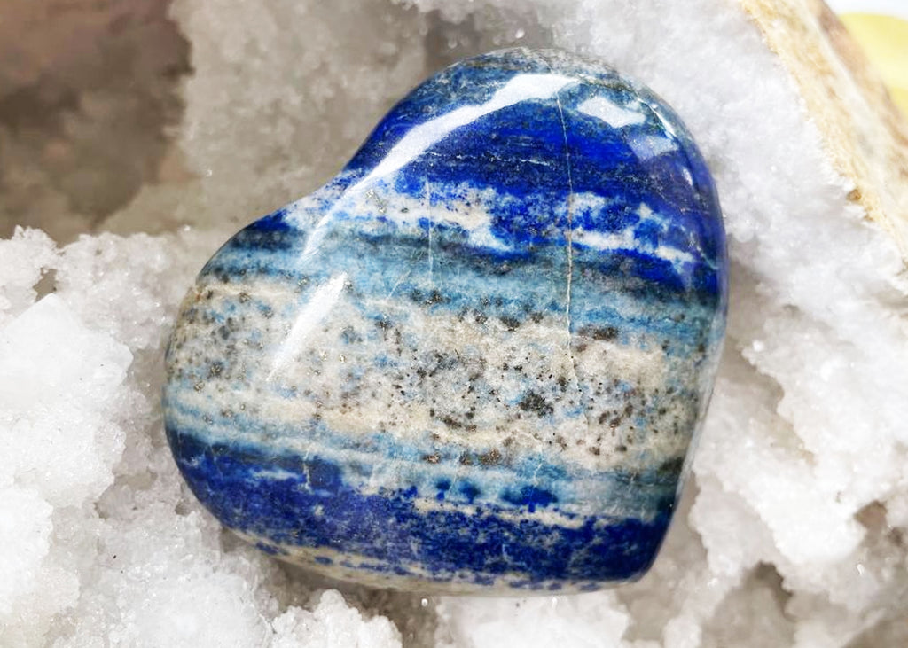 High Grade Polished Lapis Lazuli Puffed Heart