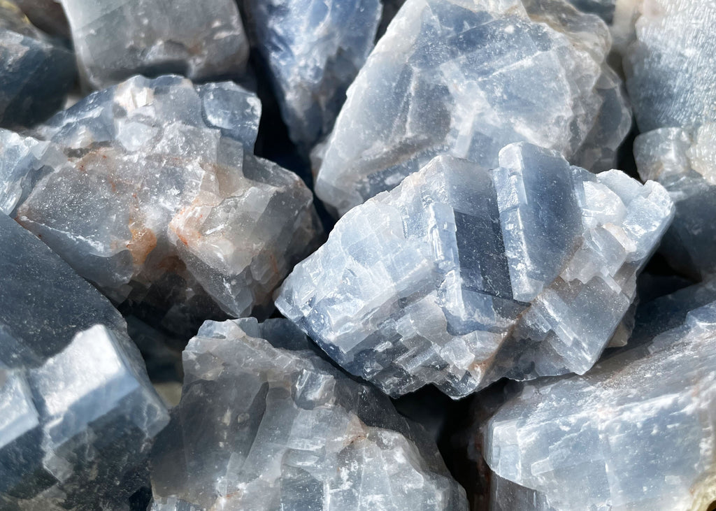 Raw/Rough Blue Calcite Chunks