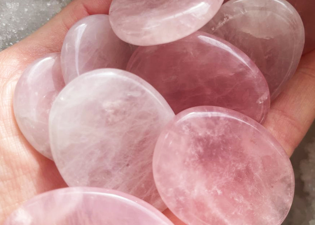 Rose Quartz Oval Worry Stone