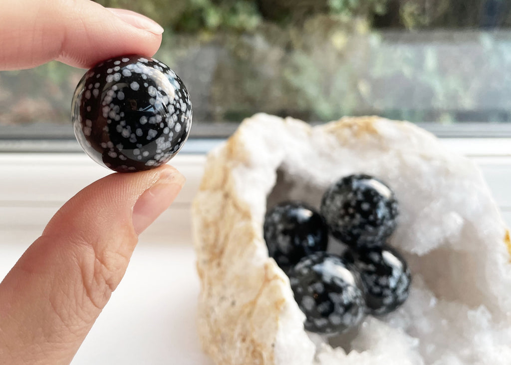 Snowflake Obsidian Mini Sphere