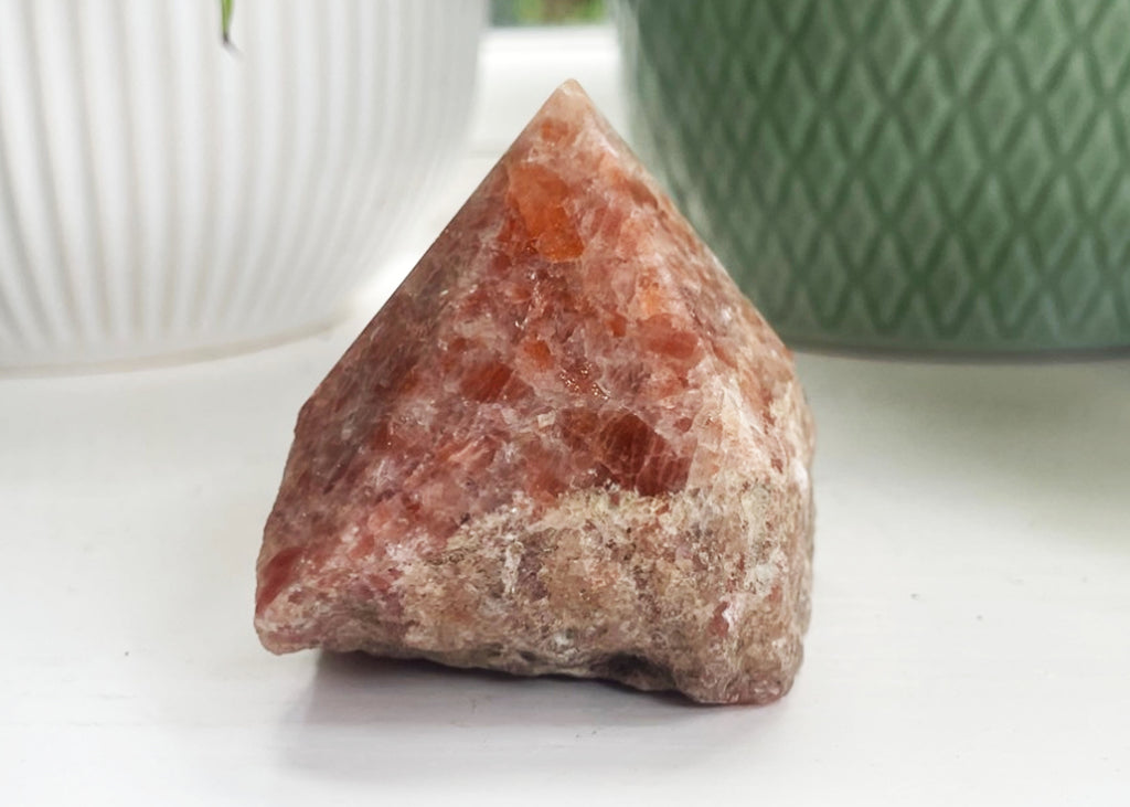 Top Polished Cut Base Sunstone Point