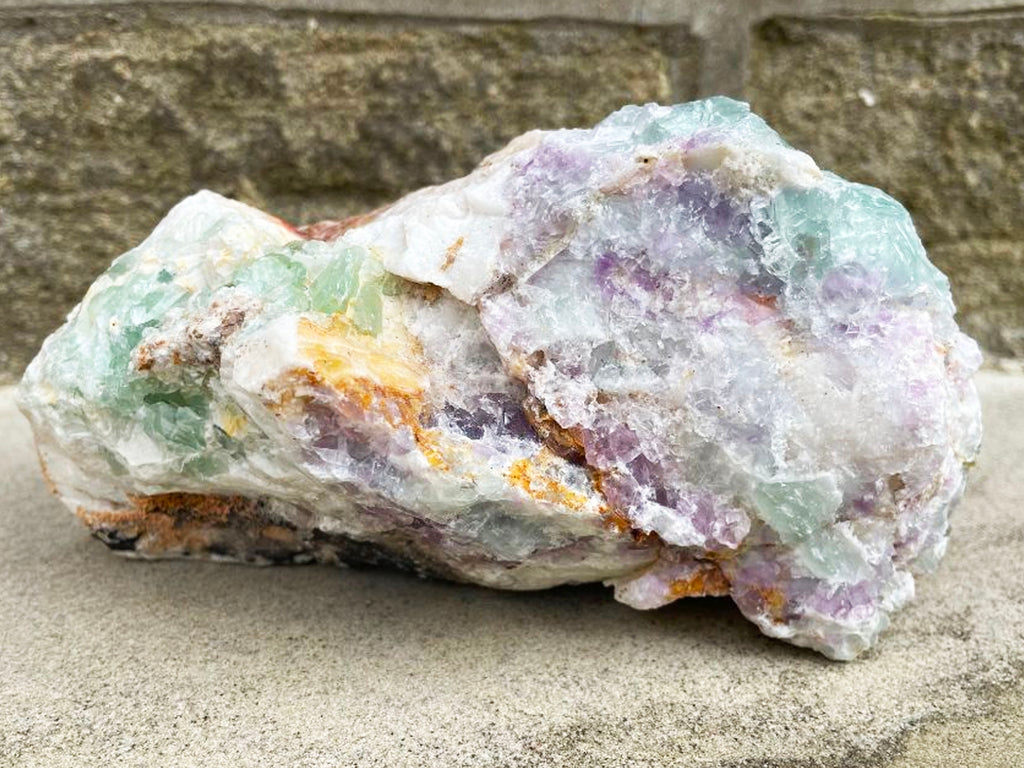 1.936 KG Raw Green And Purple Fluorite Chunk