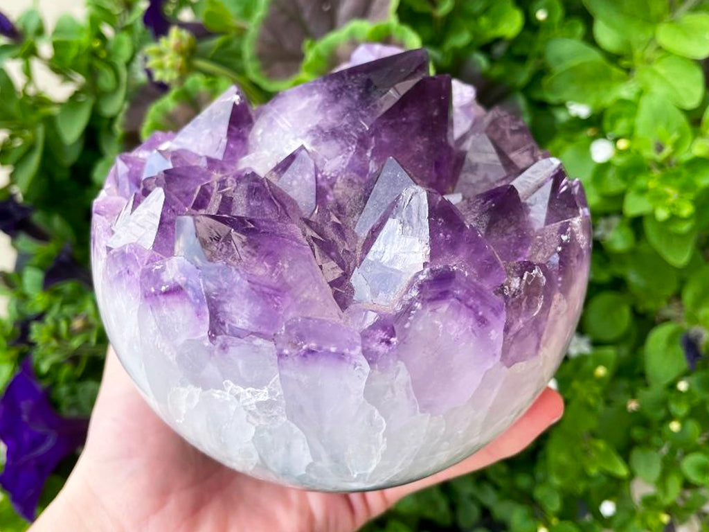 Huge Brazilian Amethyst Geode Sphere