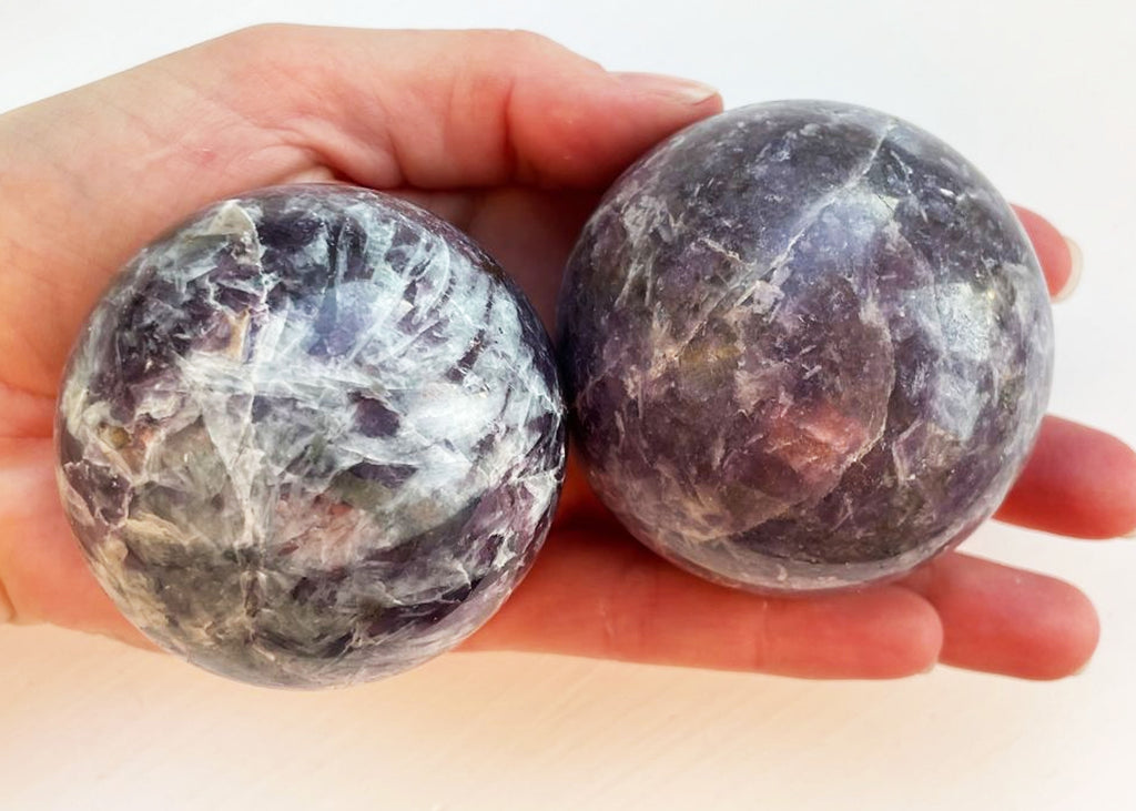 Polished Lepidolite Sphere