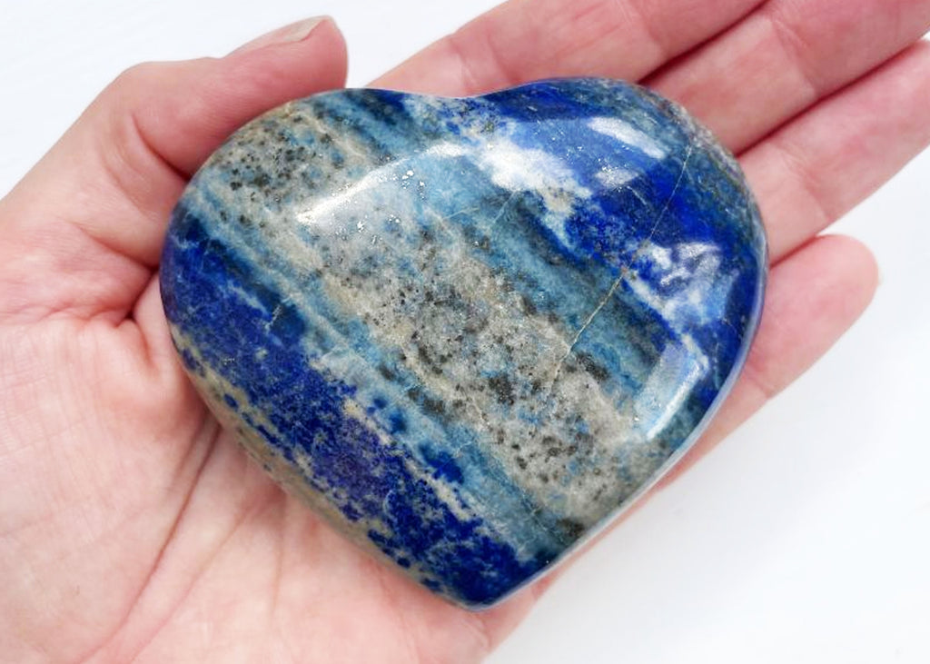 High Grade Polished Lapis Lazuli Puffed Heart