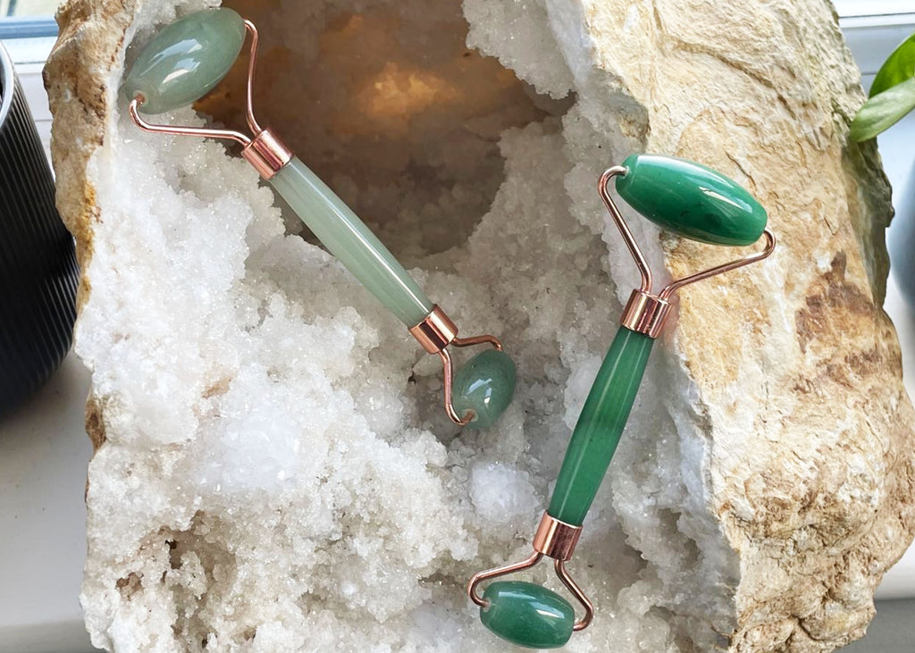 Green Aventurine Crystal Dual Sided Face Roller