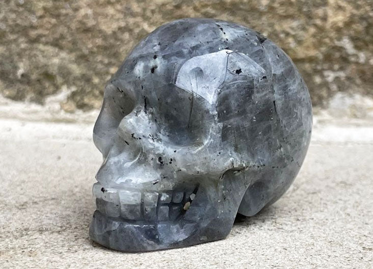 Labradorite Skull Carving