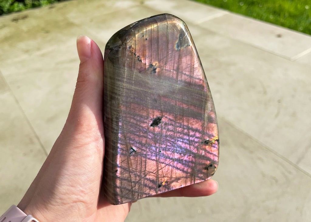 Sunset Pink/Orange Labradorite Freeform