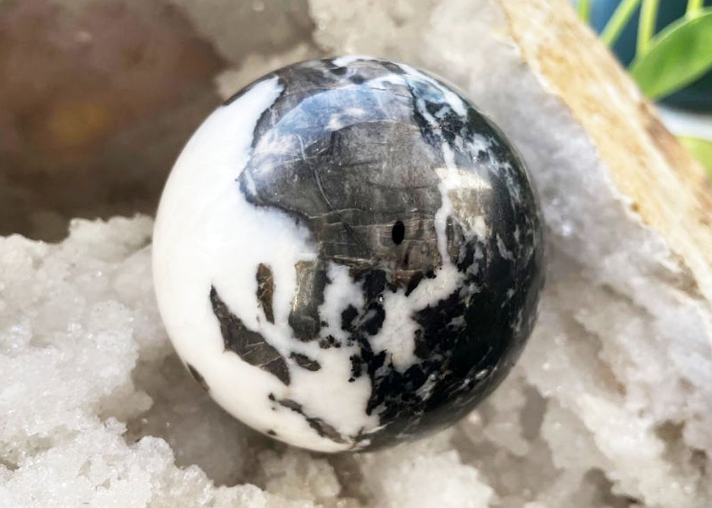 Large Polished Zebra Jasper Sphere