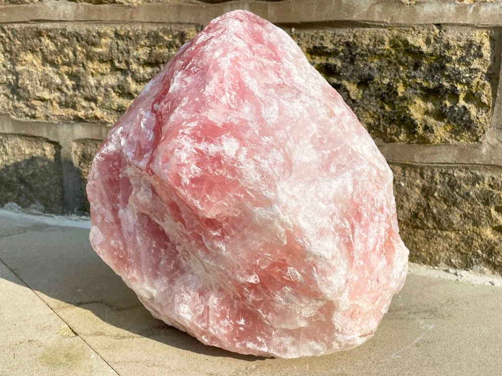 Extra Large 14.4 KG Rose Quartz Boulder With Mica