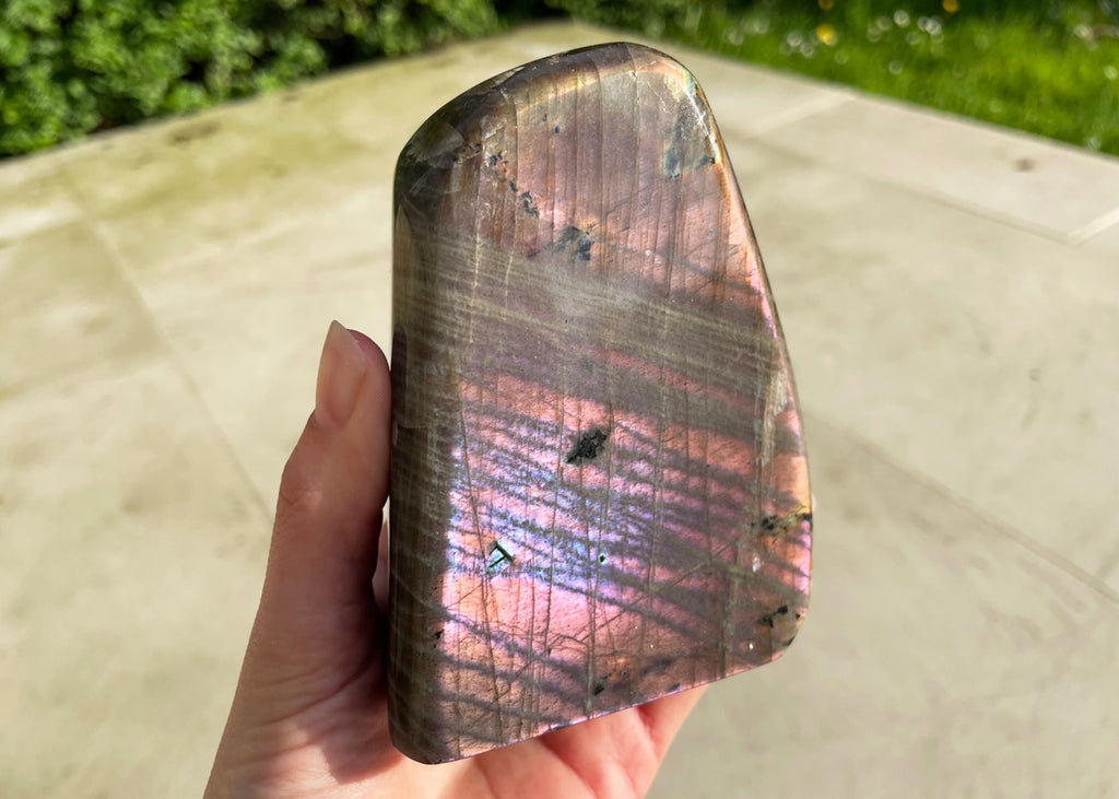 Sunset Pink/Orange Labradorite Freeform