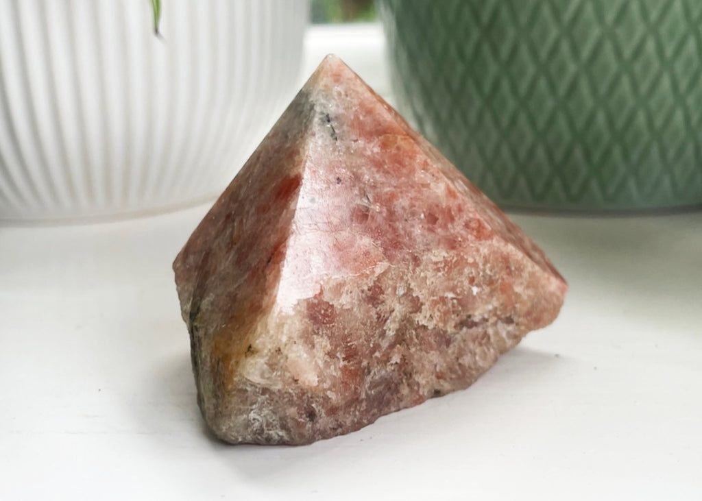 Top Polished Cut Base Sunstone Point