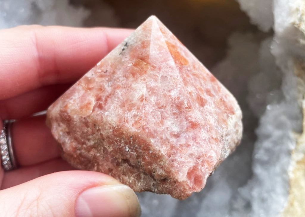 Top Polished Cut Base Sunstone Point