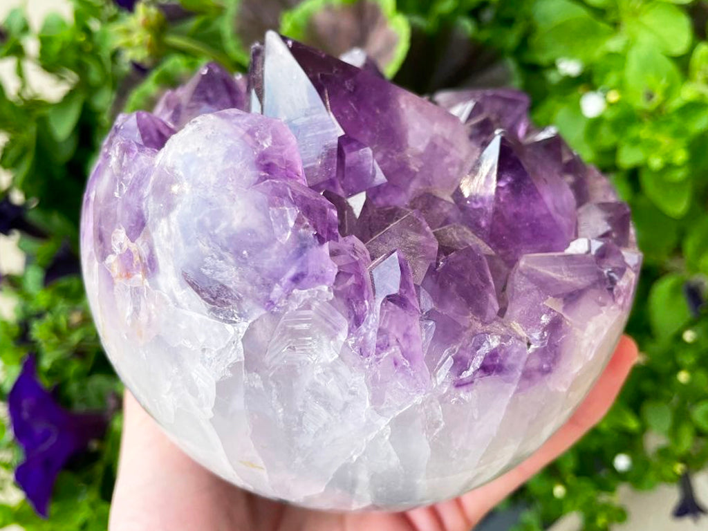 Huge Brazilian Amethyst Geode Sphere