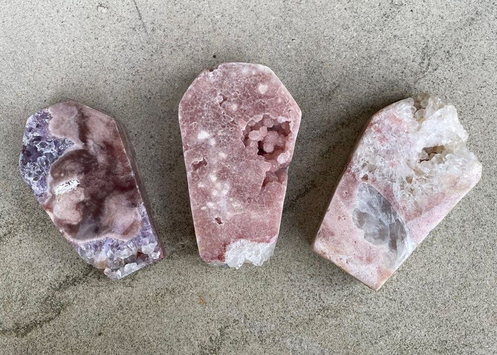 Carved And Polished Druzy Pink Amethyst Coffin