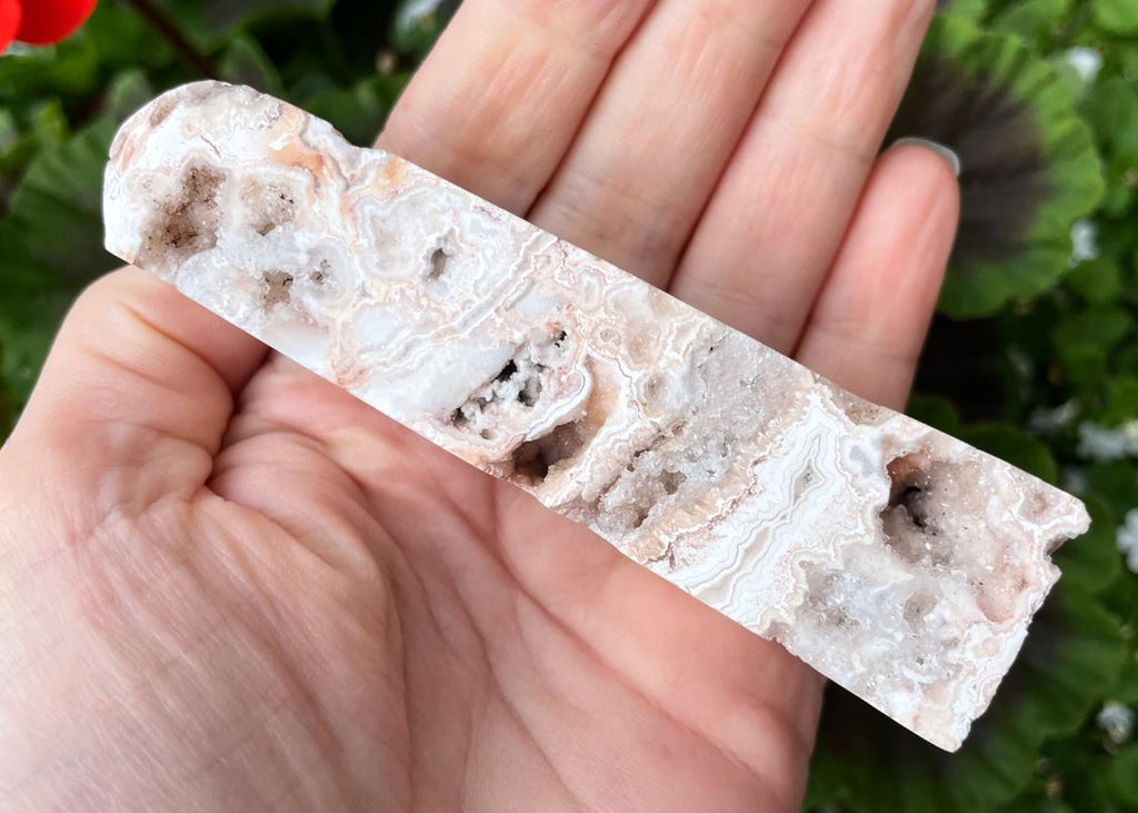 Druzy Crazy Lace Agate Obelisk