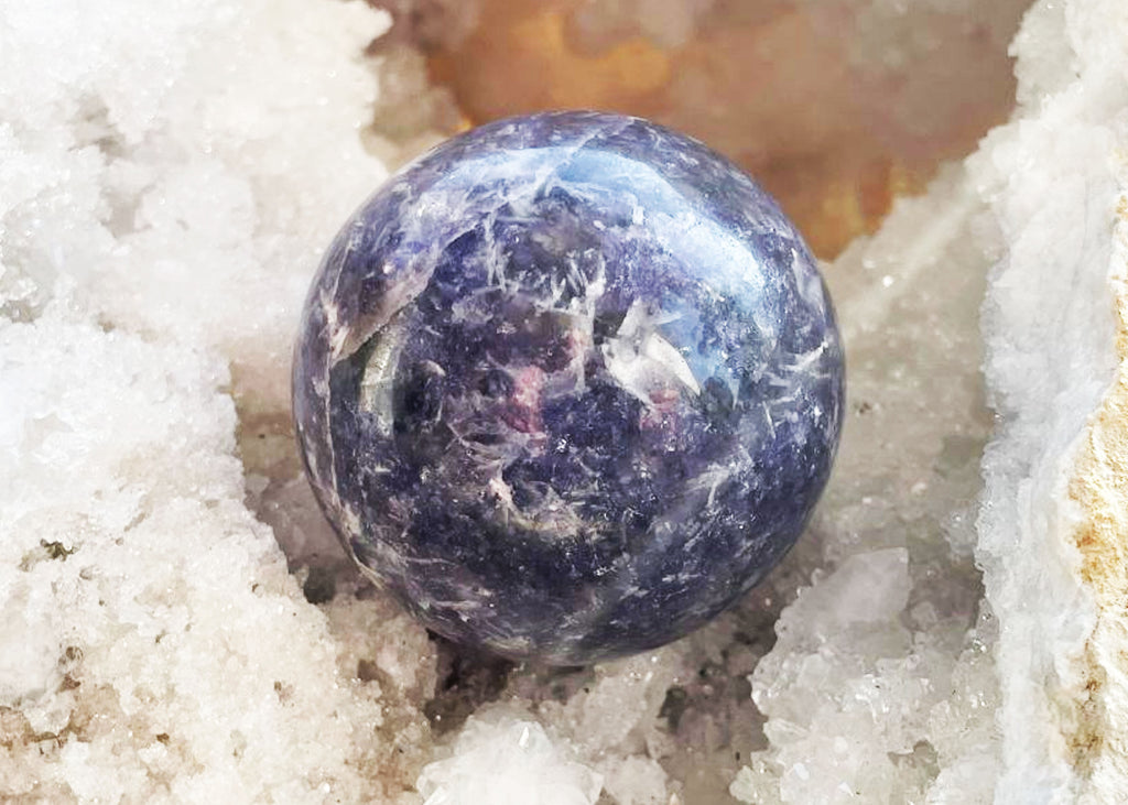 Polished Lepidolite Sphere