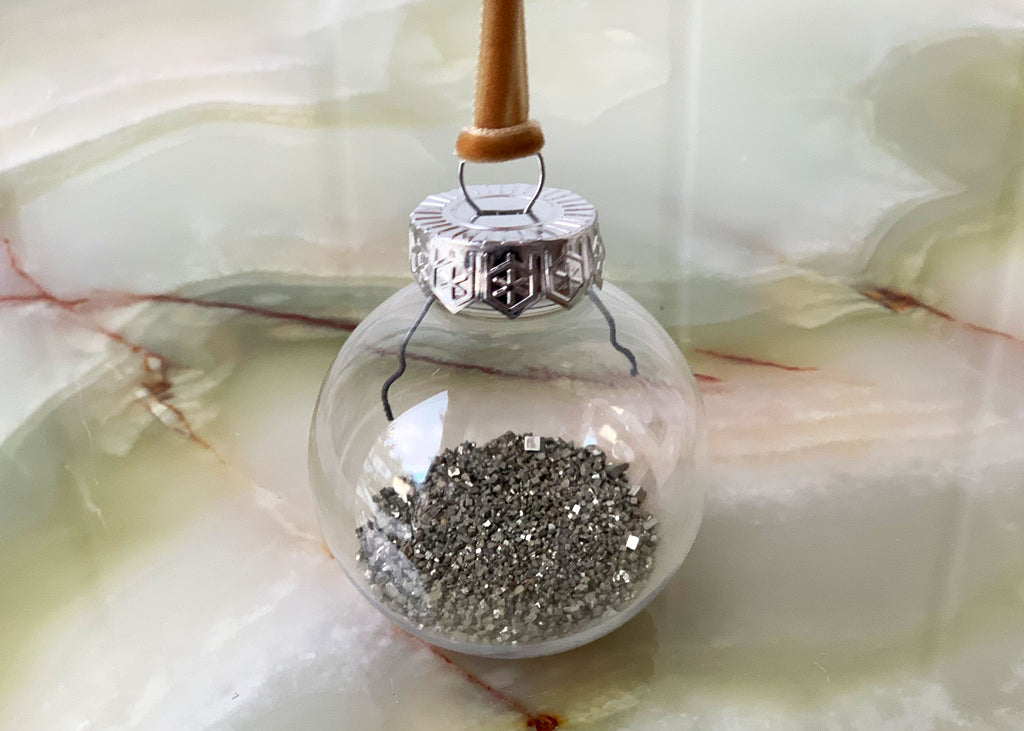 Pyrite Crystal Christmas Bauble